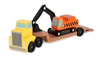 Picture of Wooden Vehicle Trailer & Excavator