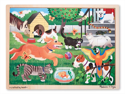 Picture of wooden Jigsaw Pets puzzle 24pc)