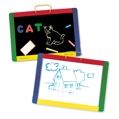 Picture of Magnetic Chalkboard/Dry-Erase Board - melissa & doug