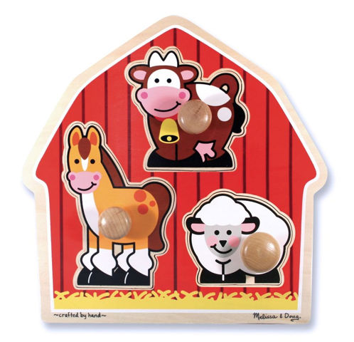 Picture of Jumbo Knob puzzles Barnyard Animals