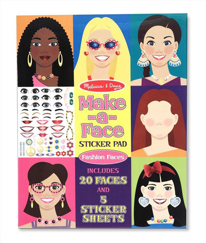 Picture of Make a Face fashion faces sticker pad