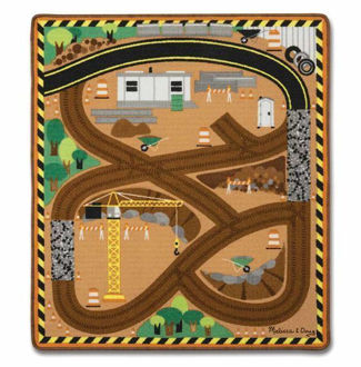 Picture of Round the Construction Zone Work Site Rug