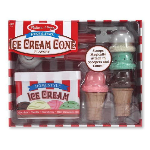 Picture of Scoop & Stack Ice Cream Cone Playset - Melissa & Doug