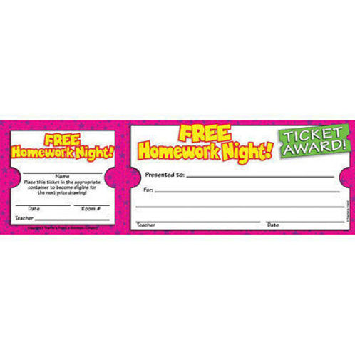 Picture of Free Homework Night Ticket Awards