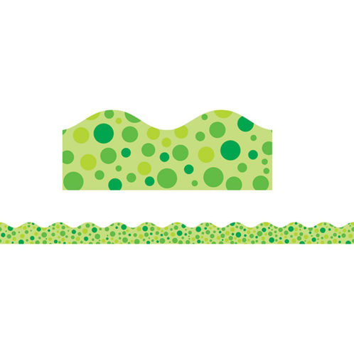 Picture of Green Polka Dots Scalloped Trimmer