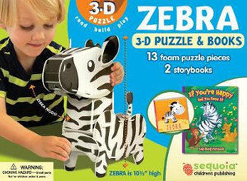 Picture of Zebra Wildlife 3D Puzzle and Books