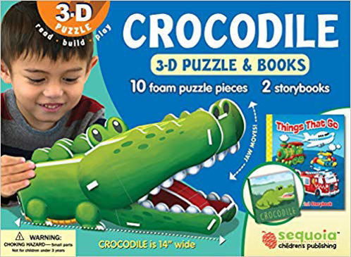 Picture of Crocodile 3-D Puzzle & 2-Book Set