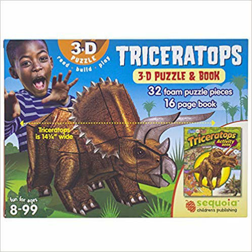 Picture of Triceratops 3-D Puzzle & Activity Book