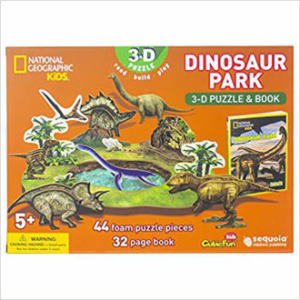 Picture of National Geographic - Dinosaur Park 3-D Puzzle & Book