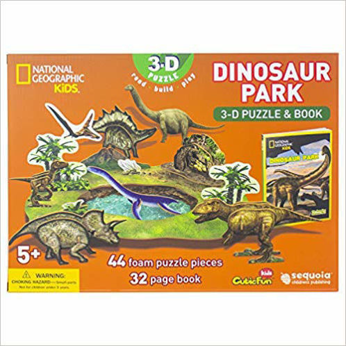 Picture of National Geographic - Dinosaur Park 3-D Puzzle & Book
