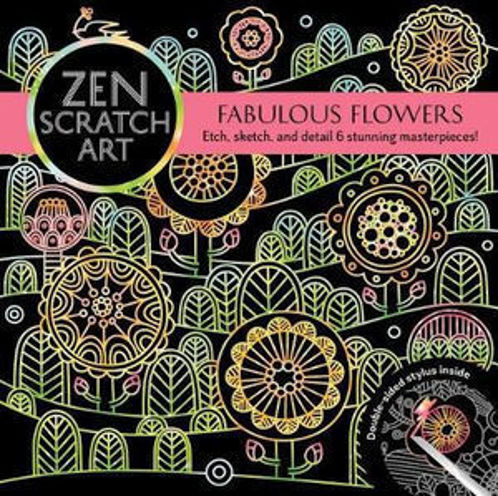 Picture of ZEN SCRATCH ART: FABULOUS FLOWERS