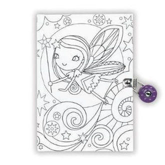 Picture of Fairy Color-In Locked Diary