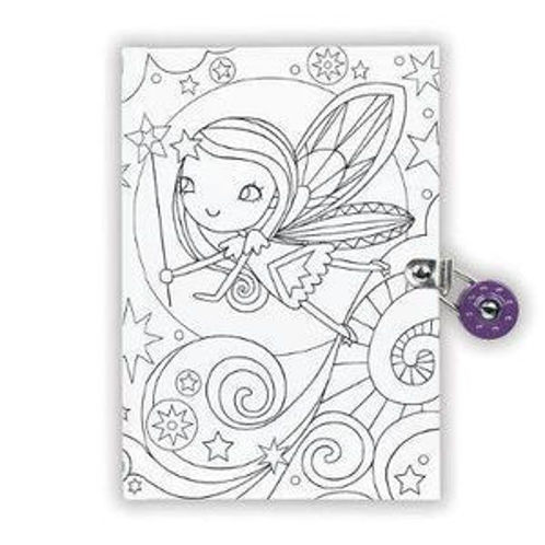Picture of Fairy Color-In Locked Diary