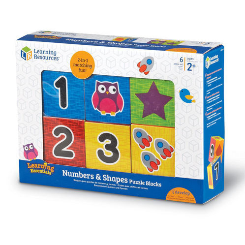Picture of Learning Resources Numbers & Shapes Puzzle Blocks