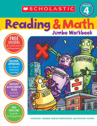 Picture of Reading and Math Jumbo Workbook Grade 4