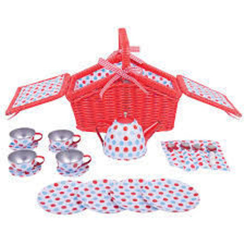 Picture of Spotted Basket Tea Set