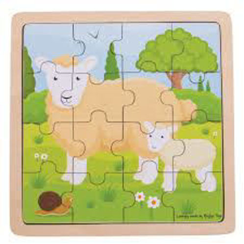 Picture of Sheep & Lamb Puzzle -  Wooden Puzzles - BigJigs