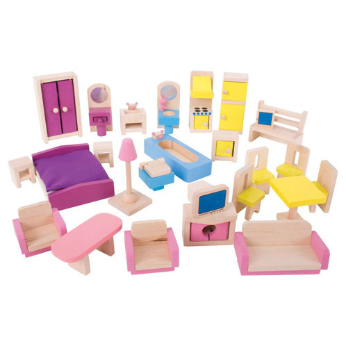 Picture of Heritage Playset Doll Furniture Set - BigJigs Toys