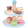 Picture of Cake stand with 9 Cakes - Wooden Pretend Toys - BigJigs