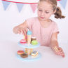 Picture of Cake stand with 9 Cakes - Wooden Pretend Toys - BigJigs