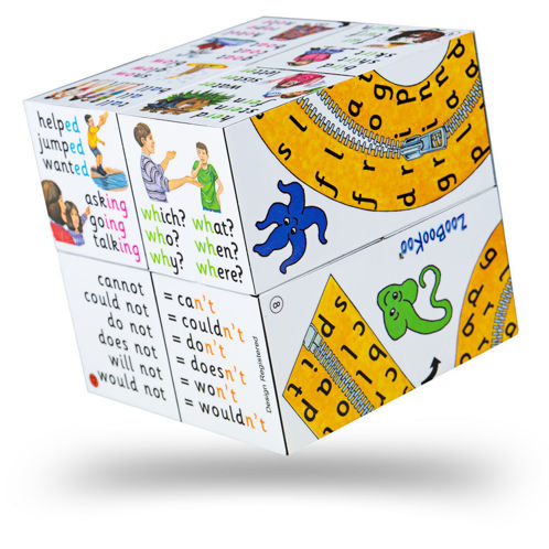 Picture of ZooBooKoo Educational Key Stage 1 Spellings Cubebook - Fold-Out Cube