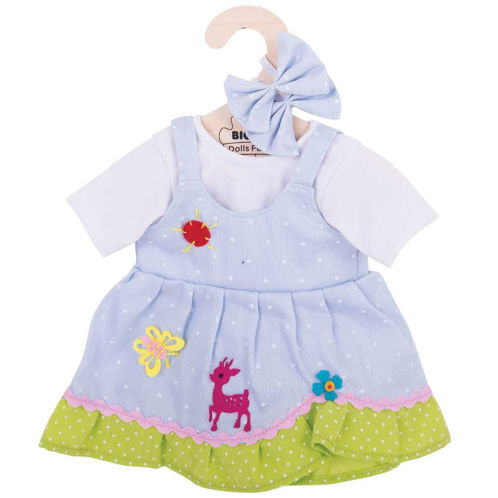Picture of Blue Spotted Dress with Deer