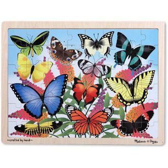 Picture of Butterfly Garden Wooden Jigsaw Puzzle - 48pc