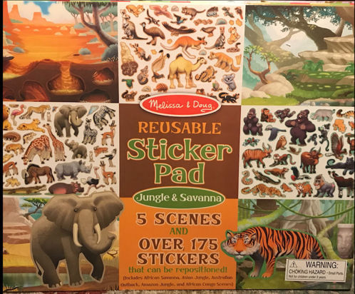 Picture of Reusable Sticker Pad - Jungle & Savanna
