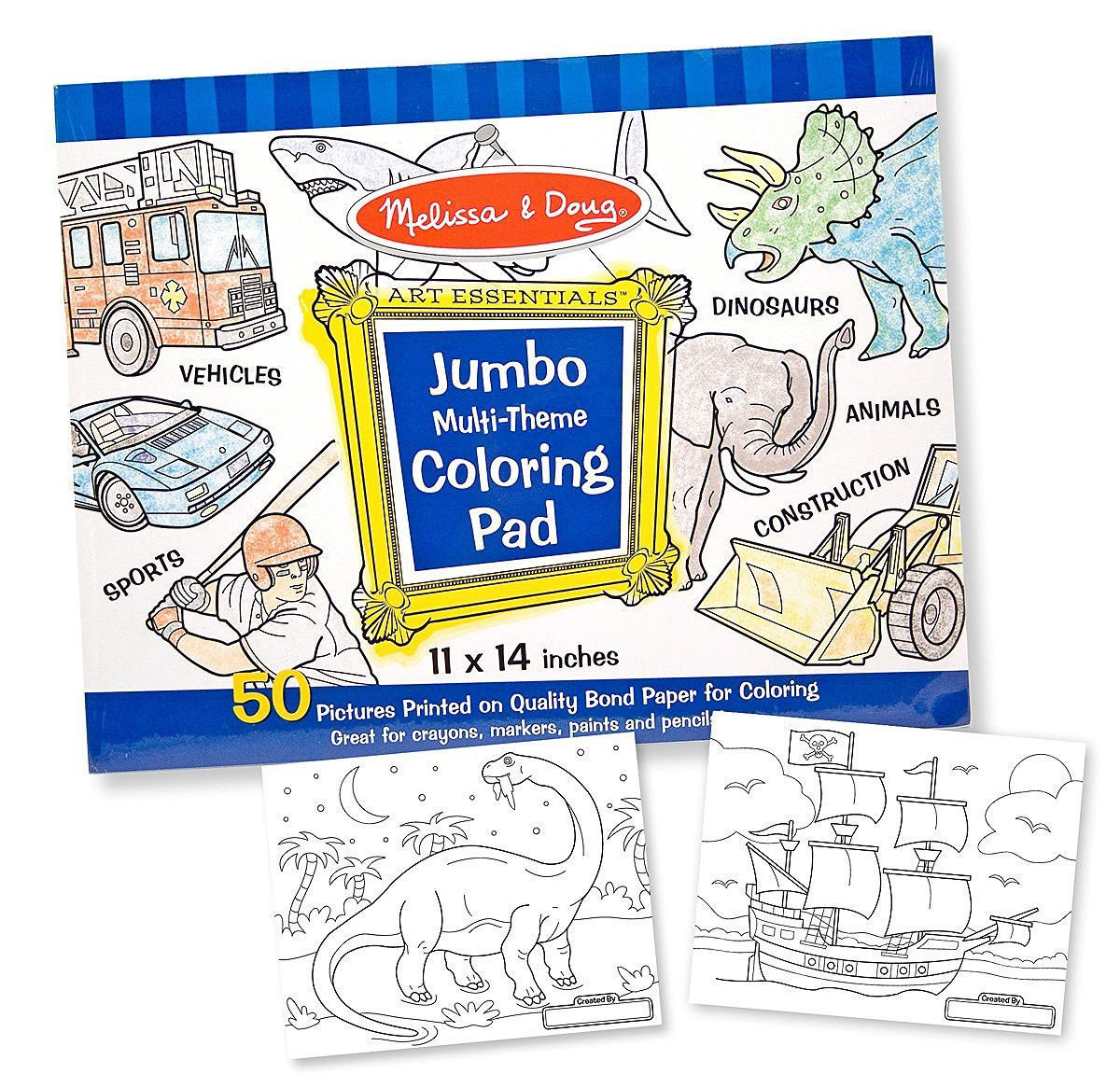 Download Melissa & Doug Jumbo Coloring Pad - Vehicles | Little Thinker