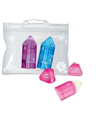 Picture of GoGoPo Triangle Eraser & Sharpener 2 piece