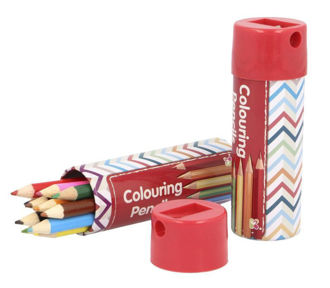 Picture of Pencil Crayons in Sharpener Tin