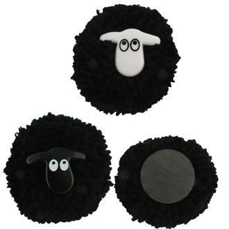Picture of Pom-Pom Black Sheep Magnets