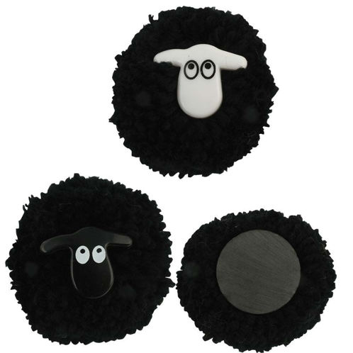 Picture of Pom-Pom Black Sheep Magnets