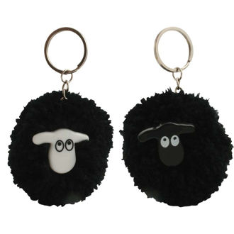 Picture of Pom-Pom Black Sheep Keyring