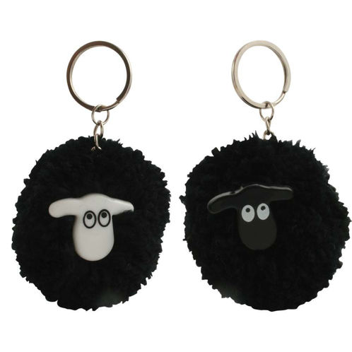 Picture of Pom-Pom Black Sheep Keyring