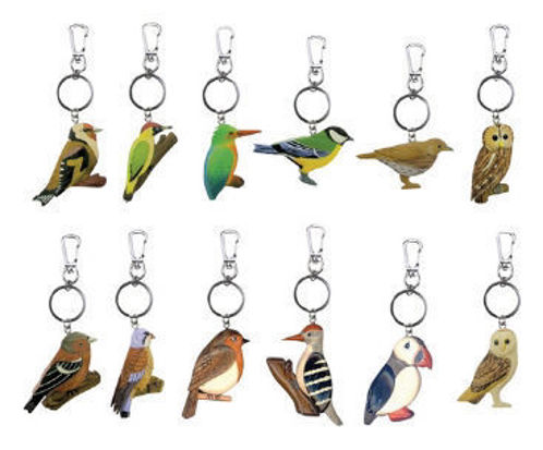 Picture of British Bird Wood Keyring