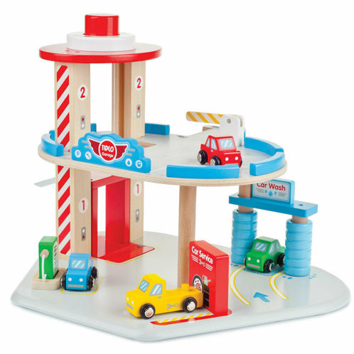 Picture of Tidlo Wooden Garage Playset - BigJigs Toys