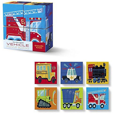 Picture of Vehicle Mini Puzzle Blocks 4 pc Set