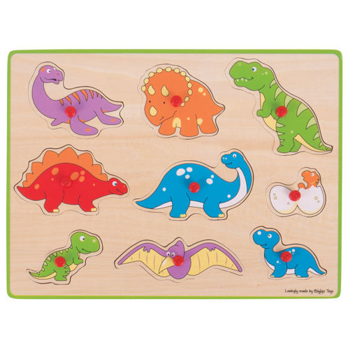 Picture of Bigjigs Toys Wooden Chunky Lift Out Jigsaw Puzzle (Dinosaur)