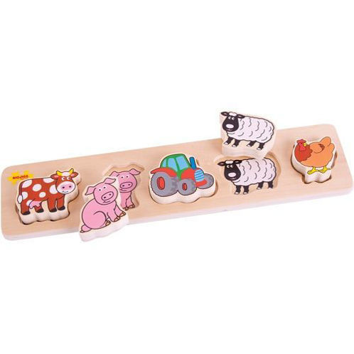 Picture of Chunky Wooden Lift and Match Farm Jigsaw Puzzle