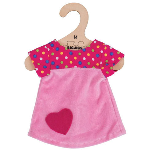 Picture of Pink Dress with Spots (for 34cm Doll)