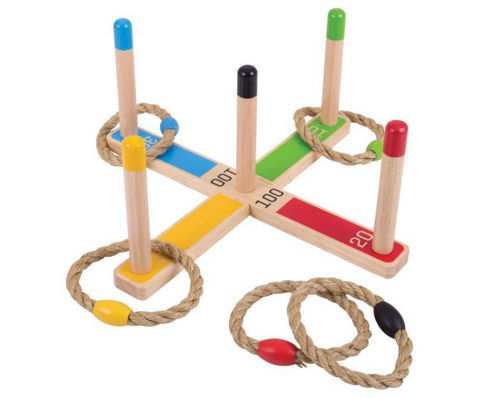 Picture of Wooden Quoits - BigJigs Toys
