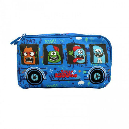 Picture of Smily Kiddos Fancy Star Pencil Case - Crazy Theme Blue