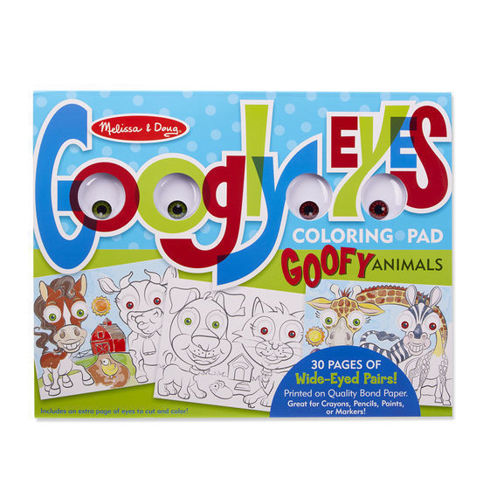 Picture of WACKY ANIMALS GOOGLE EYES COLORING PAD