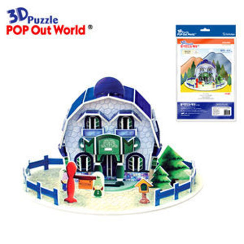 Picture of 3D Puzzle - House Card (Blue)