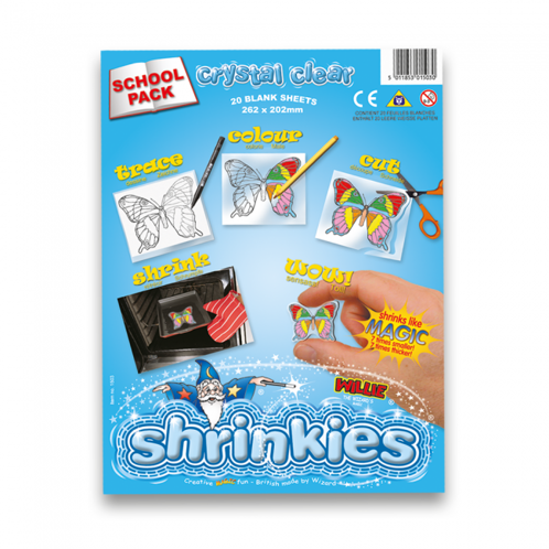 Picture of Shrink Art School Pack 202x262mm (20 Sheets) - Crystal Clear