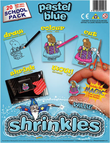 Picture of Shrink Art School Pack 202x262mm (20 Sheets) - Pastel Blue