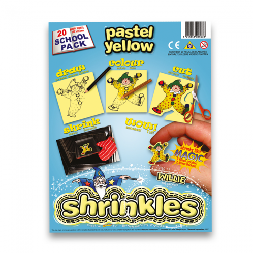 Picture of Shrink Art School Pack 202x262mm (20 Sheets) - Pastel Yellow