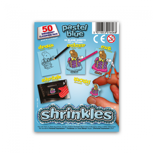 Picture of Shrink Art Classroom Pack 101x131mm (50 Sheets) - Pastel Blue