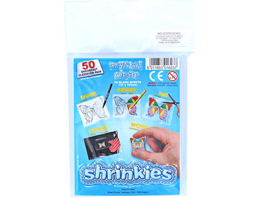 Picture of Shrink Art Classroom Pack 101x131mm (50 Sheets) - Crystal Clear